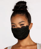 Scalloped Lace Face Mask With Earloops