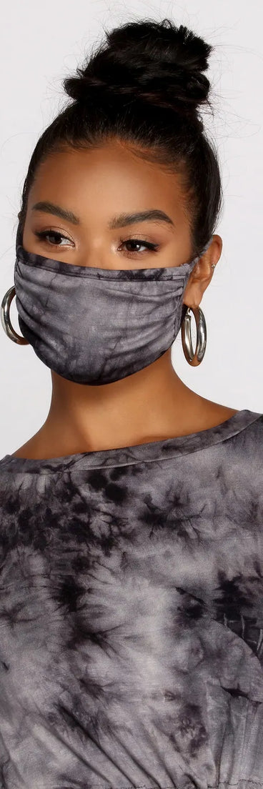 Tie Dye Facial Mask With Earloops