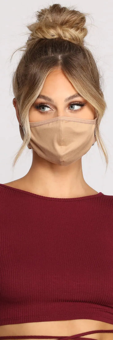 Keep It Chic Mocha Face Mask With Earloops