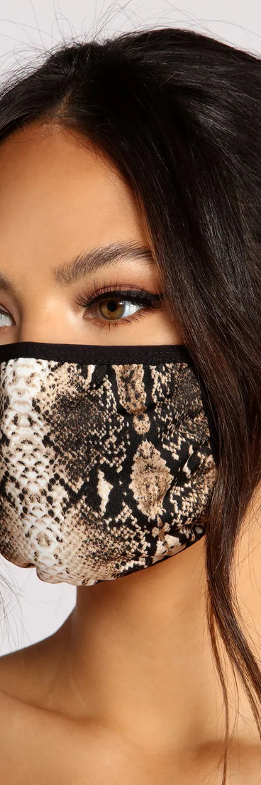 Snake Print Face Mask