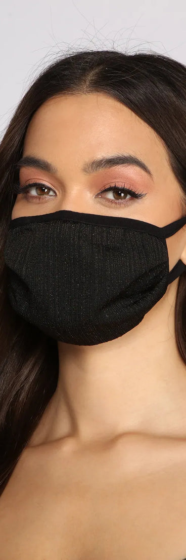 Glitz and Glitter Face Mask with Earloops