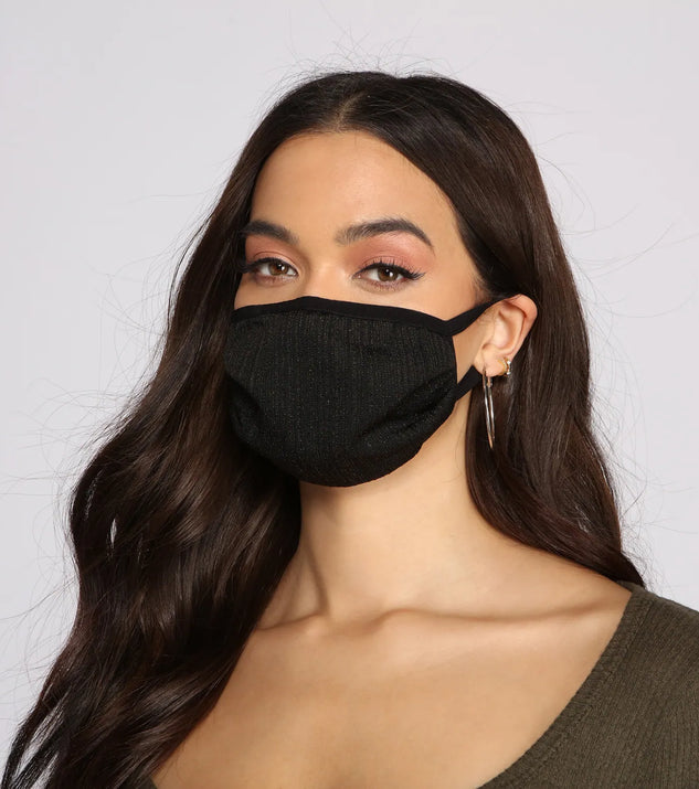 Glitz and Glitter Face Mask with Earloops