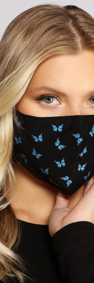 Butterfly Printed Face Mask
