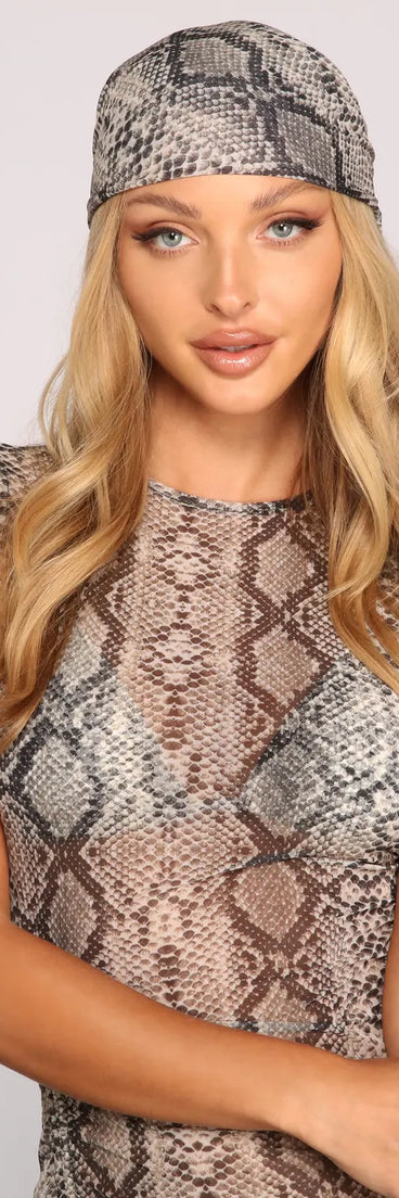 Make It Fierce Snake Print Headwrap