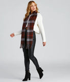 Easy Breezy Plaid Fringe Scarf