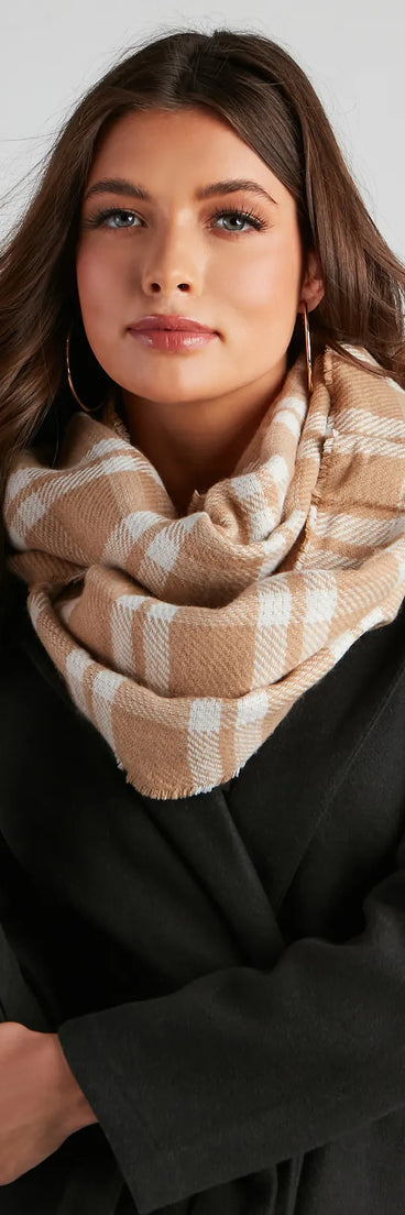 Keep It Neutral Plaid Scarf