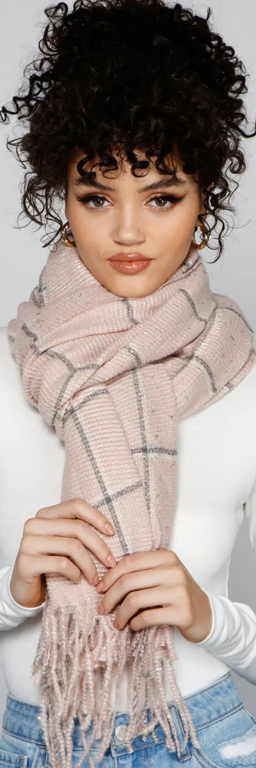 Cozy Feels Plaid Blanket Scarf