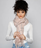 Cozy Feels Plaid Blanket Scarf