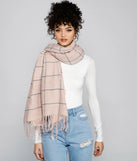 Cozy Feels Plaid Blanket Scarf