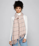 Cozy Feels Plaid Blanket Scarf