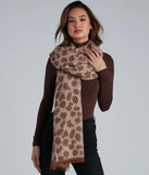 Leopard Reversible Oversized Knit Scarf