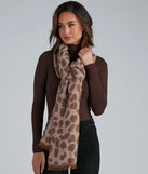 Leopard Reversible Oversized Knit Scarf