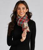 Fireside Cozy Plaid Frayed Scarf