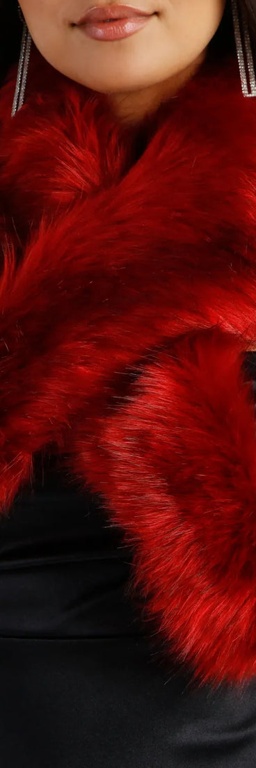 Regal Glamour Faux Fur Wrap