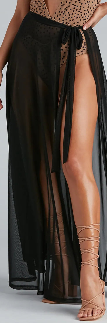 In The Sun Long Mesh Swim Wrap