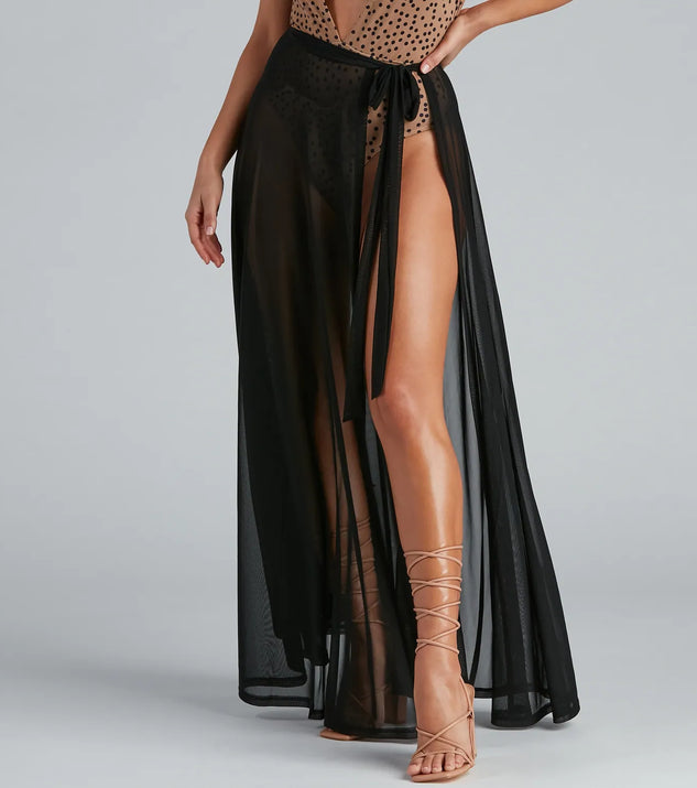 In The Sun Long Mesh Swim Wrap