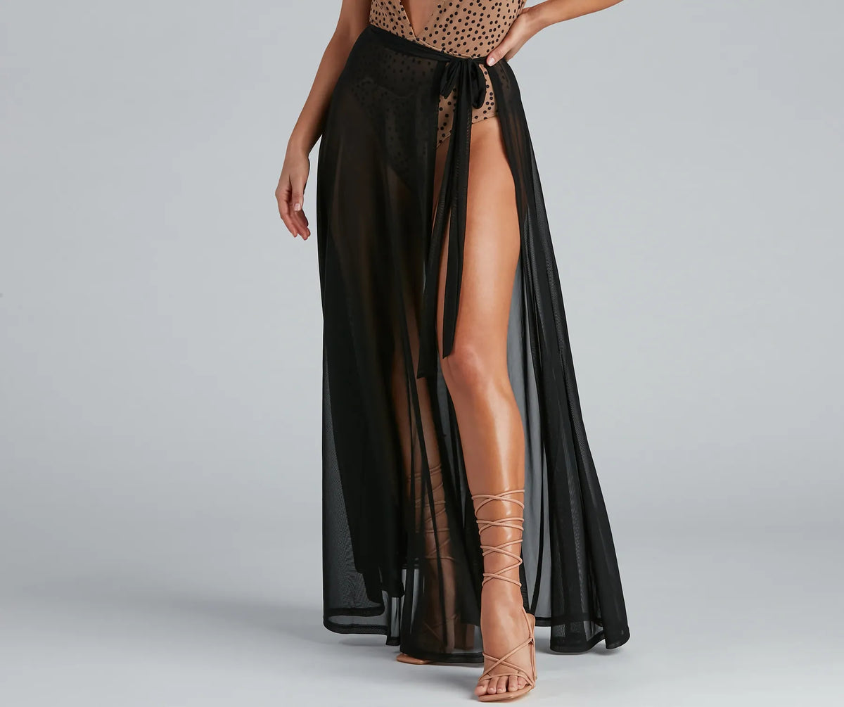 In The Sun Long Mesh Swim Wrap & Windsor