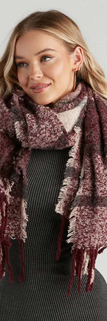 Coffee Date Chic Plaid Scarf