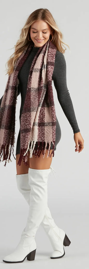 Coffee Date Chic Plaid Scarf