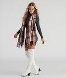 Coffee Date Chic Plaid Scarf