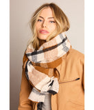 Softest Style Plaid Frayed Scarf