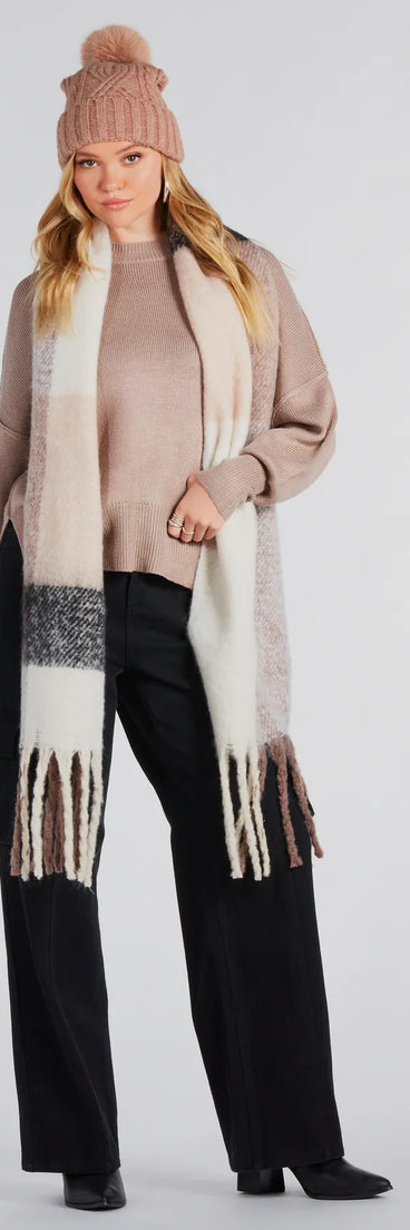 Must-Have Fringe Plaid Scarf