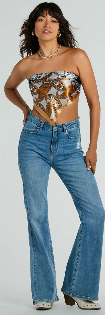 Dreamy Boho Paisley Satin Scarf