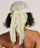 Forever Adorable Embroidered Sheer Head Scarf