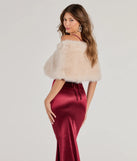 Celebrate in style with this stunning ivory New Year's Eve outfit essential, the Endless Glam Faux Fur Shawl, featuring the latest statement-making details and a glamorous design perfect for holiday events.