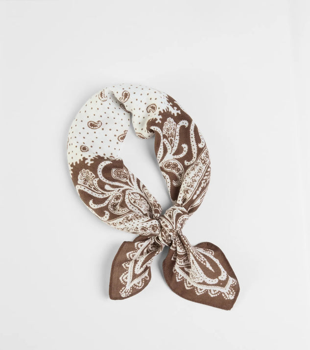 Boho-Chic Paisley Knit Scarf