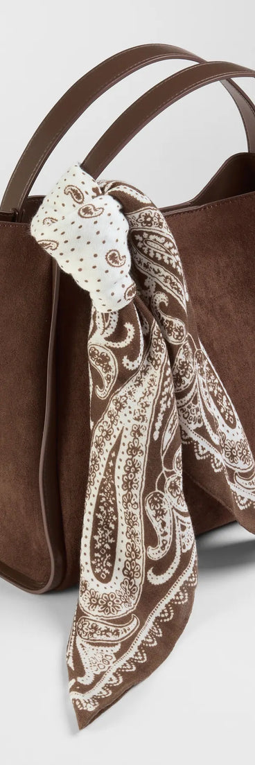 Boho-Chic Paisley Knit Scarf