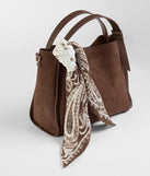 Boho-Chic Paisley Knit Scarf