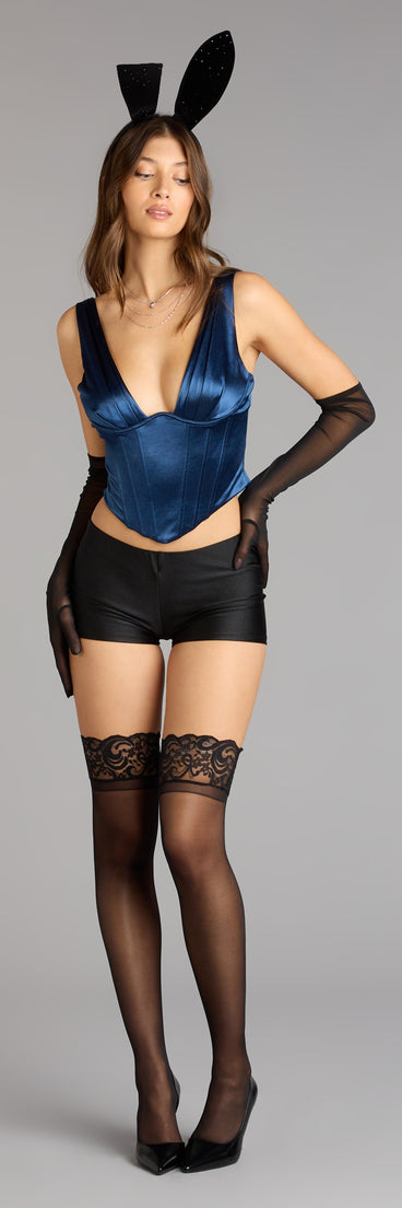 Sweet And Sheer Lace Trim Thigh-High Stockings