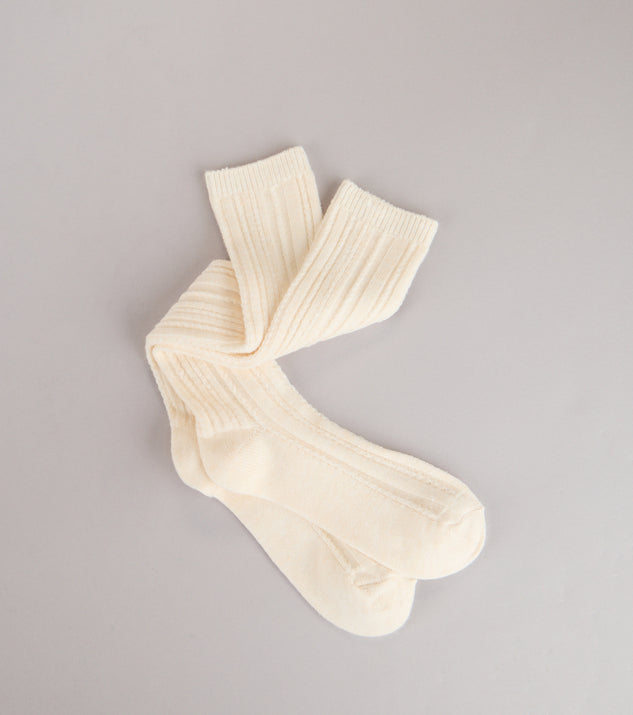 Sweet On Repeat Cable Knit Knee High Socks