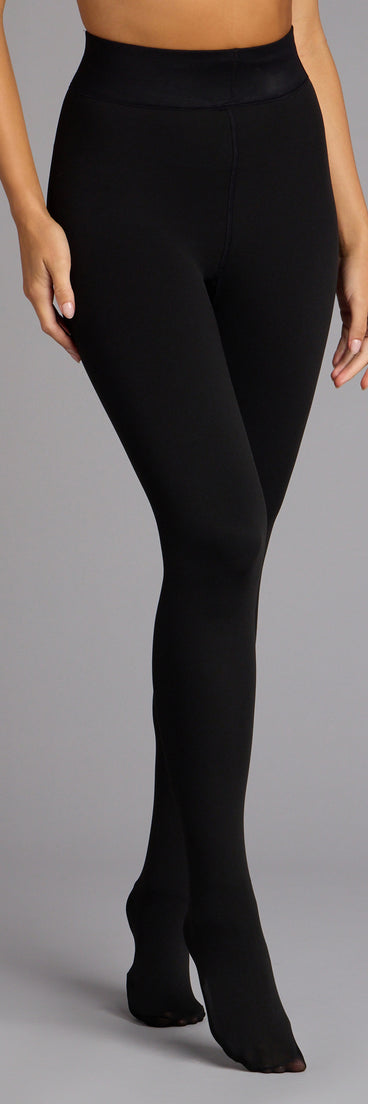 Style your vibe in seconds with the Sleek And Snug Fleece Lined Tights, a fashion accessories essential that completes any outfit with ease.