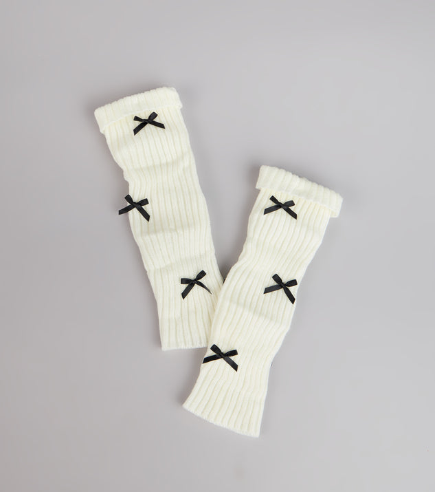 Final Touch Cuffed Bow Leg Warmers