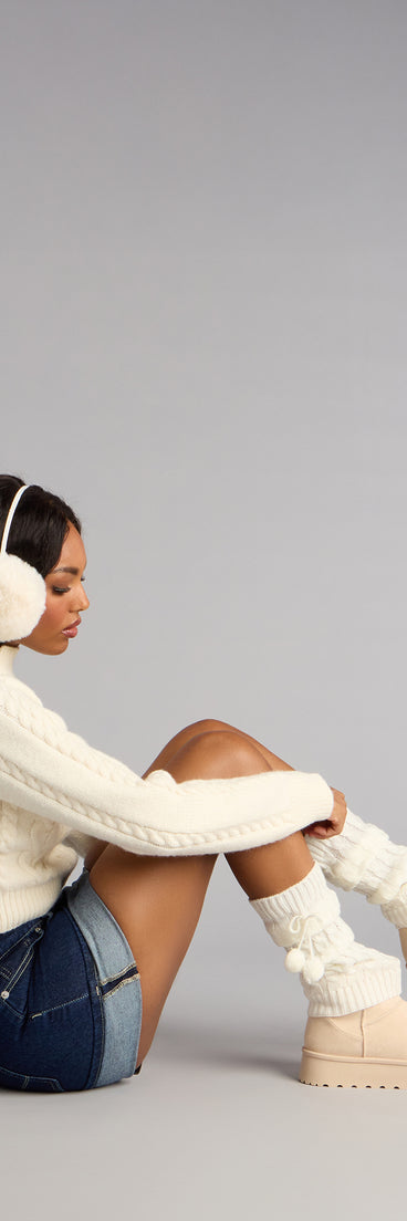 Cute and Cozy Pom Leg Warmers