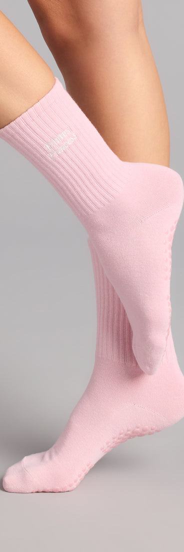 Pilates Princess Grip Crew Socks