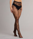 Spooky Chic Cross Fishnet Stockings