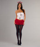 Sweet On You Heart Pattern Tights