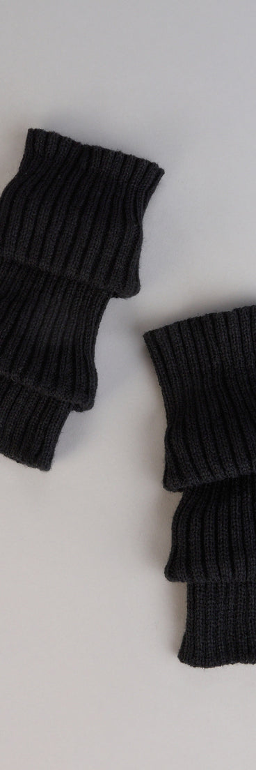Stylish Layer Rib Knit Leg Warmers