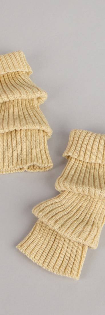 Stylish Layer Rib Knit Leg Warmers