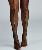 Sultry Glam Rhinestone Fishnet Tights