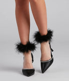 Classy Girl Marabou Trim Socks
