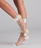 Diva Day Marabou Trim Socks
