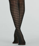 Chic Girl Vibes Sheer Houndstooth Tights