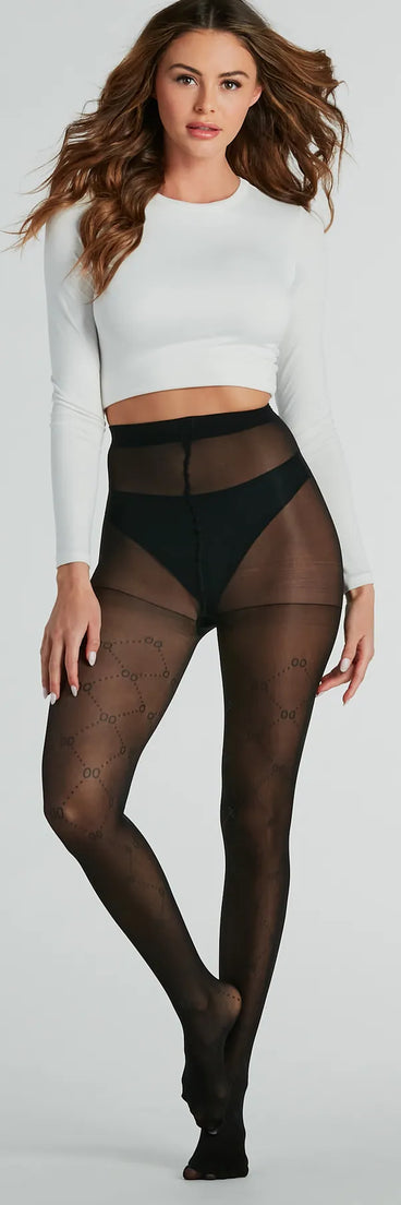 Alluring Fate Pattern Nylon Fishnet Tights