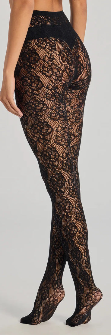 Floral Passion Sheer Fishnet Tights