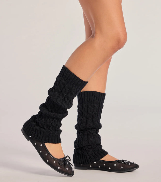 Add a touch of seasonal charm to your winter wardrobe with the Chic Layers Ribbed Knit Leg Warmers, a black cold-weather accessory that effortlessly completes your seasonal looks!