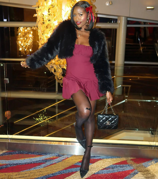 So Glam Rhinestone And Bow Sheer Tights | Windsor